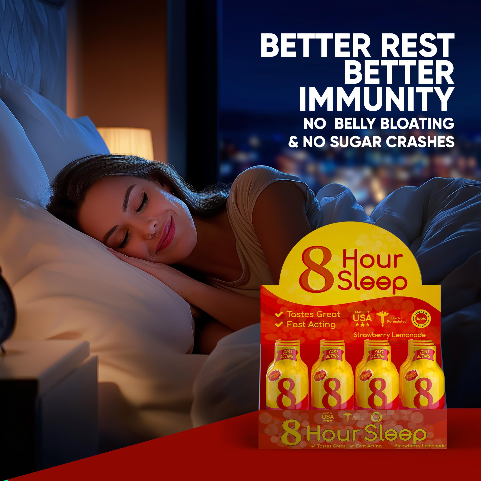 Vitamin Energy Sleep Shot in a travel setting
