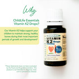 Vitamin K2 drops packaging side view