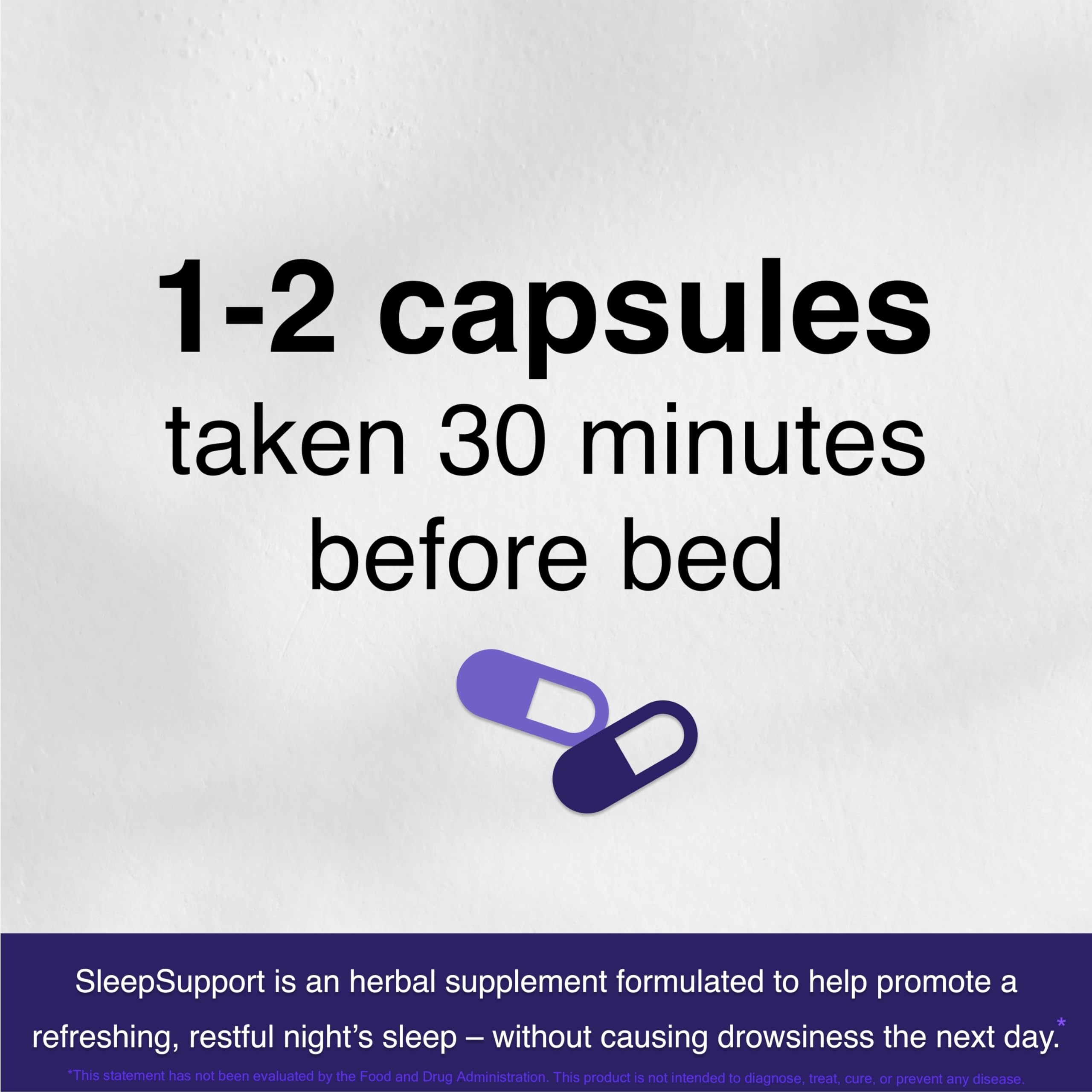Vitamin Support Sleep Supplement Capsules 60 Count back view