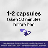 Vitamin Support Sleep Supplement Capsules 60 Count back view
