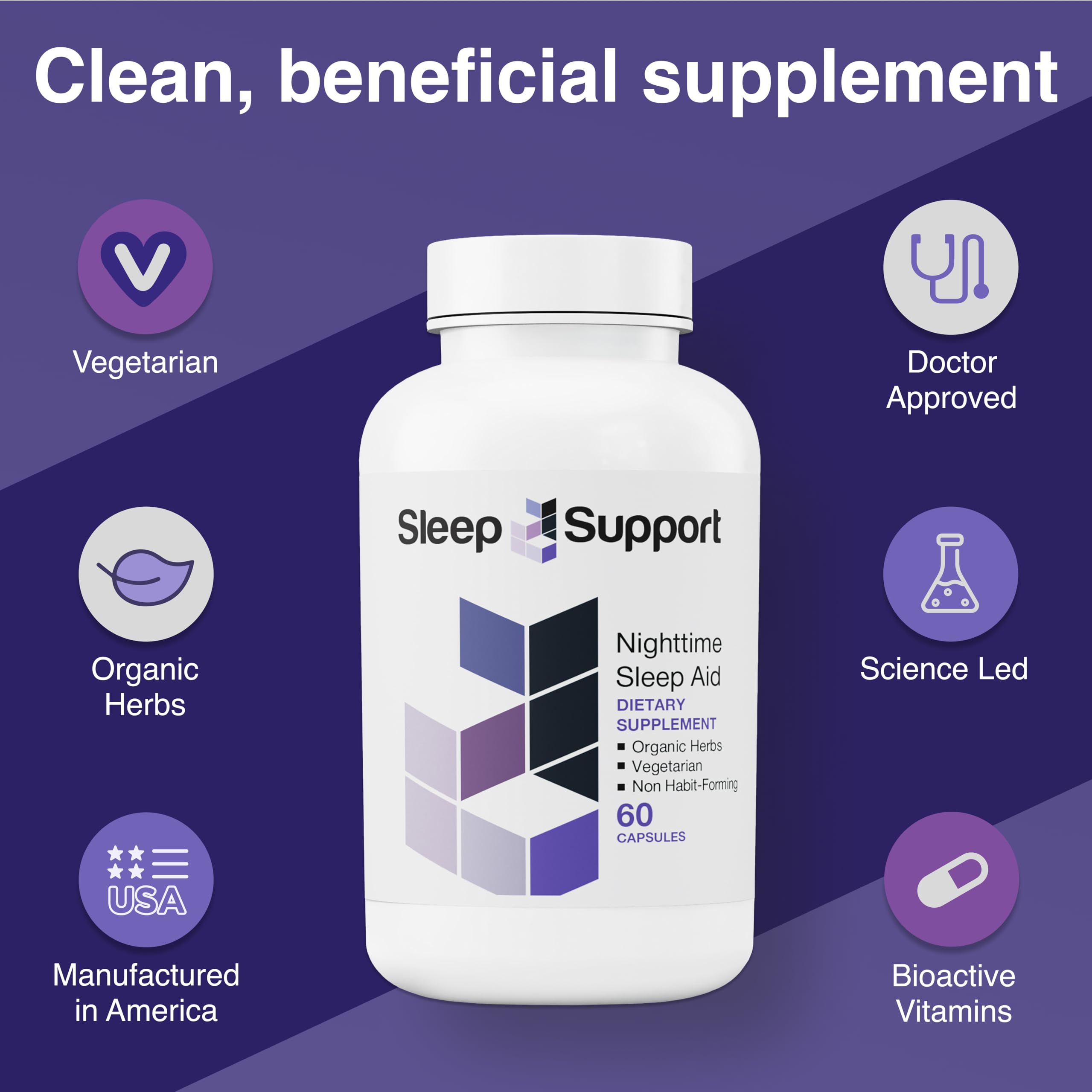 Vitamin Support Sleep Supplement Capsules packaging