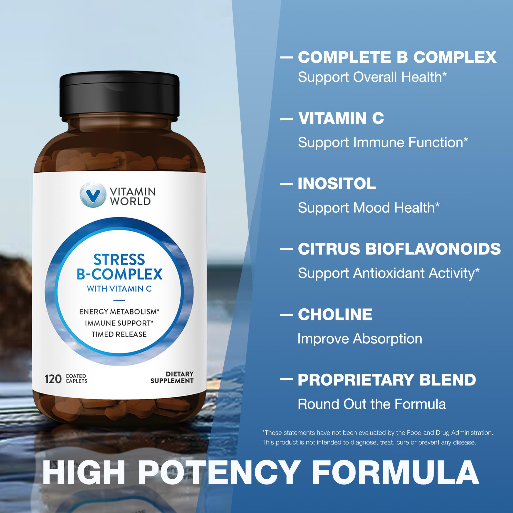 Vitamin World B-Complex 222g with capsules