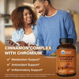 Vitamin World Cinnamon Complex 120 Capsules opened capsule with cinnamon powder