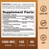 Vitamin World Cinnamon Complex 120 Capsules side view