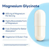 Vitamin World Magnesium Glycinate 420mg capsules in bottle