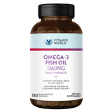 Vitamin World Omega-3 Fish Oil 1360mg softgels front view