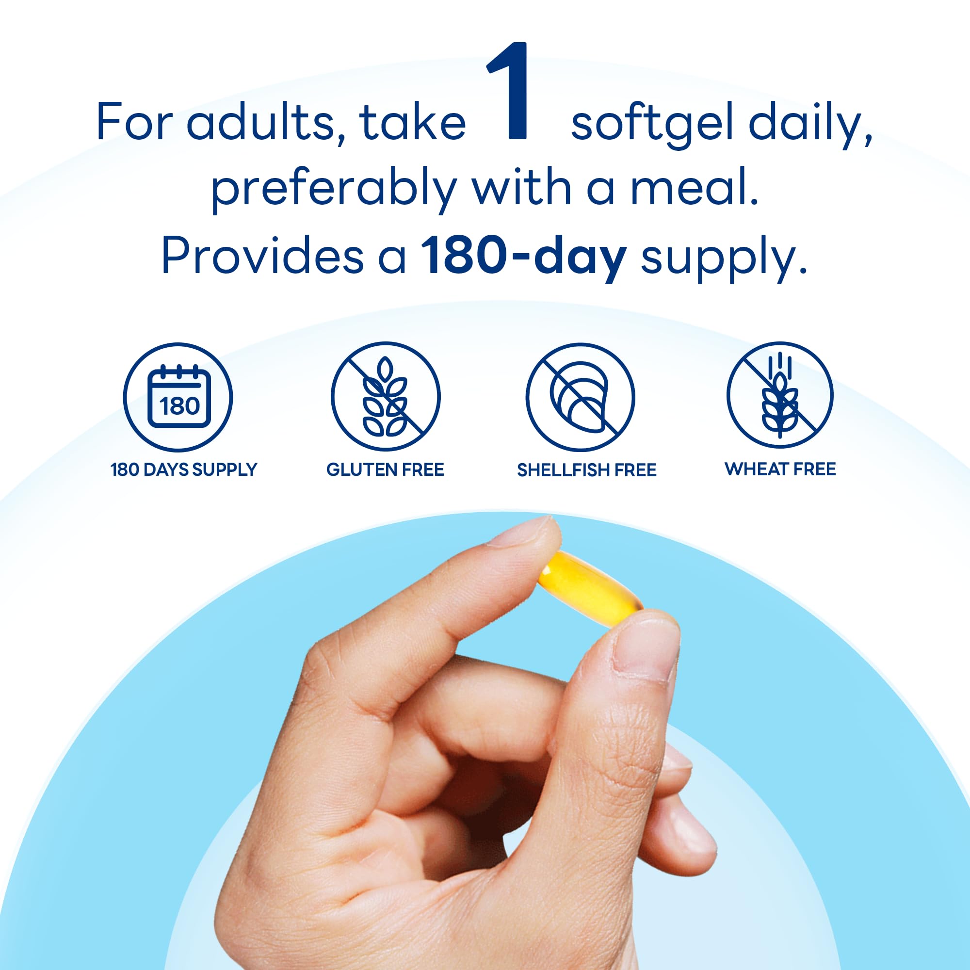 Vitamin World Omega-3 Fish Oil packaging with nutritional info