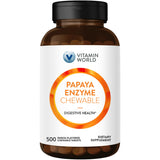 Vitamin World Papaya Enzymes Chewable Tablets bottle front view