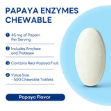 Vitamin World Papaya Enzymes Chewable Tablets showing tablet size