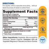 Vitamin World Psyllium Husk Capsules bottle side view