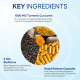 Vitamin World Turmeric Curcumin 1000mg supplement ingredients list