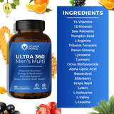 Vitamin World ULTRA 360 Men’s Multi 259g ingredients list