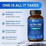 Vitamin World Ultra 360 Men’s Multi One Daily side view of packaging