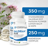 Vitaminerals Valerian Extract 350mg side view of packaging