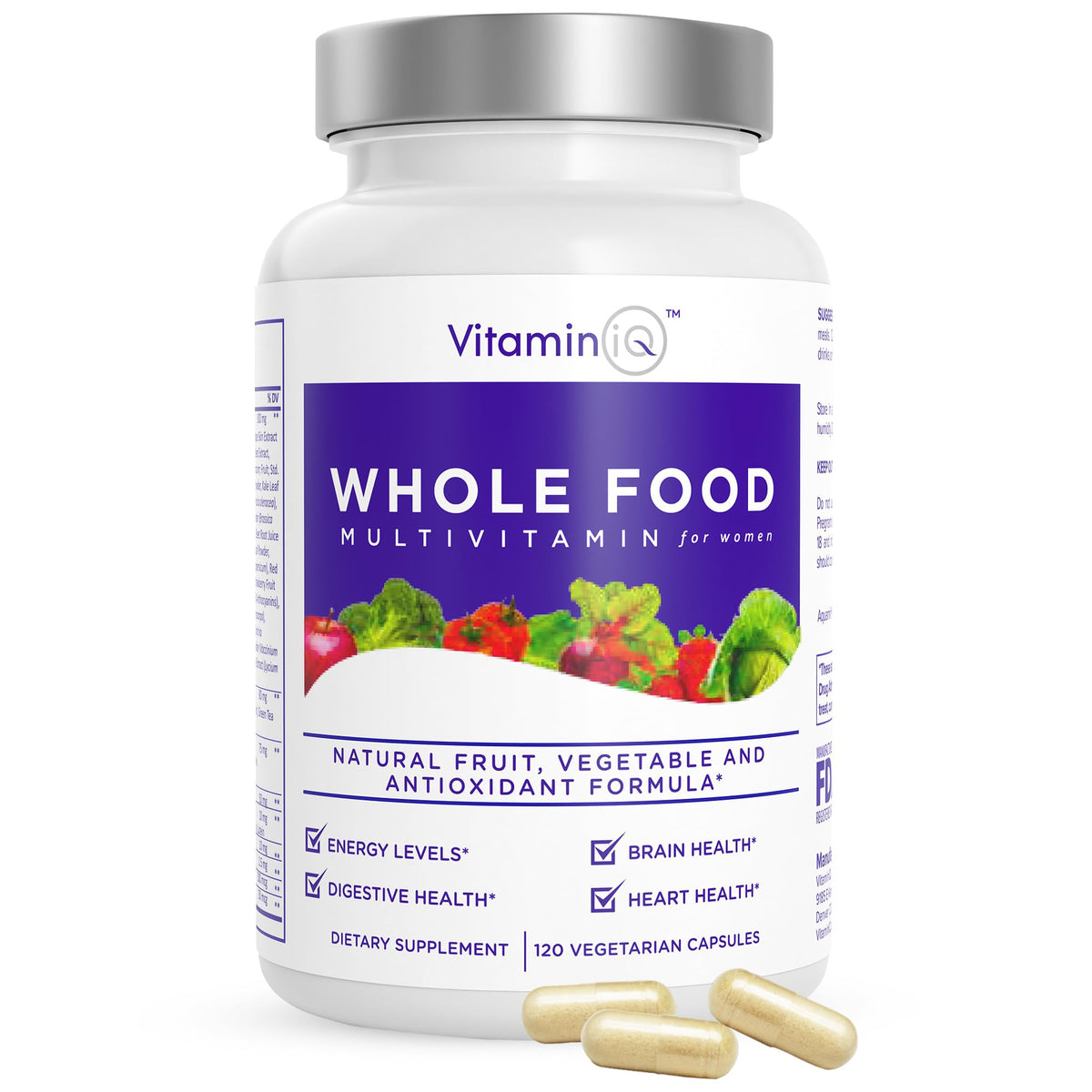VitaminIQ Whole Food Multivitamin for Women front view