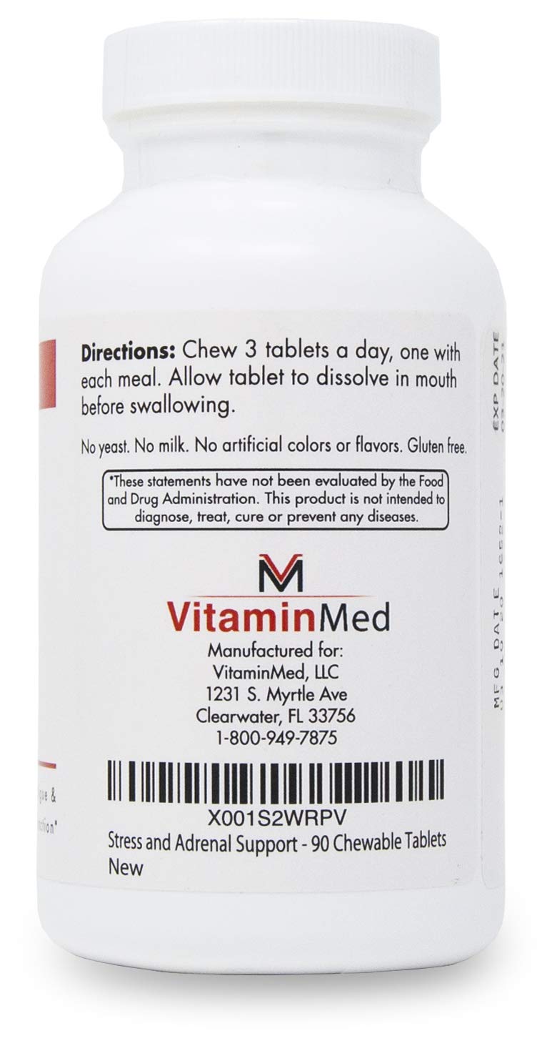 VitaminMed Stress and Adrenal Support chewable tablets packaging