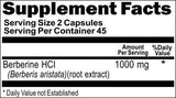 Vitamins Because Berberine 1000mg bottle side view