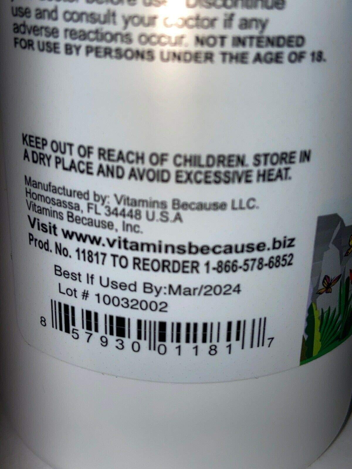 Vitamins Because Berberine 1000mg product packaging