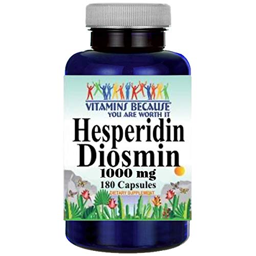 Vitamins Because Hesperidin Diosmin 180 Capsules front view