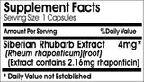 Vitamins Because Siberian Rhubarb Extract 200 Capsules side view