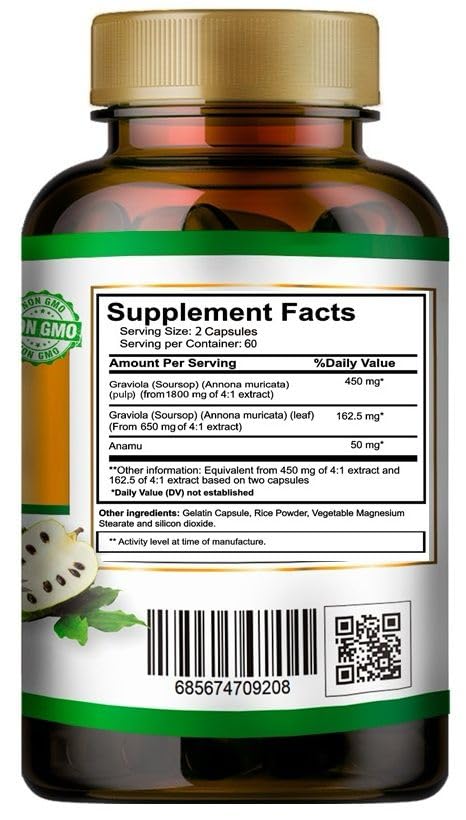 VITAMISAN Graviola Soursop Anamu Supplement side view