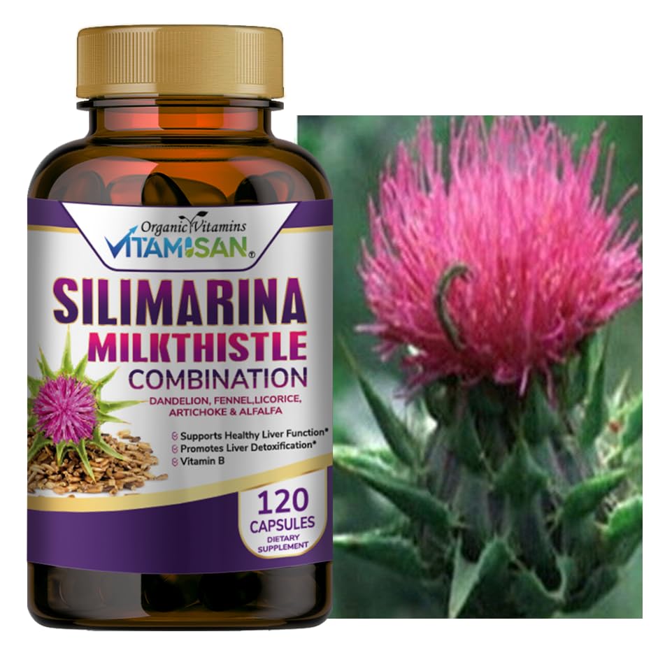 VITAMISAN Milk Thistle Supplement 1,448mg side view