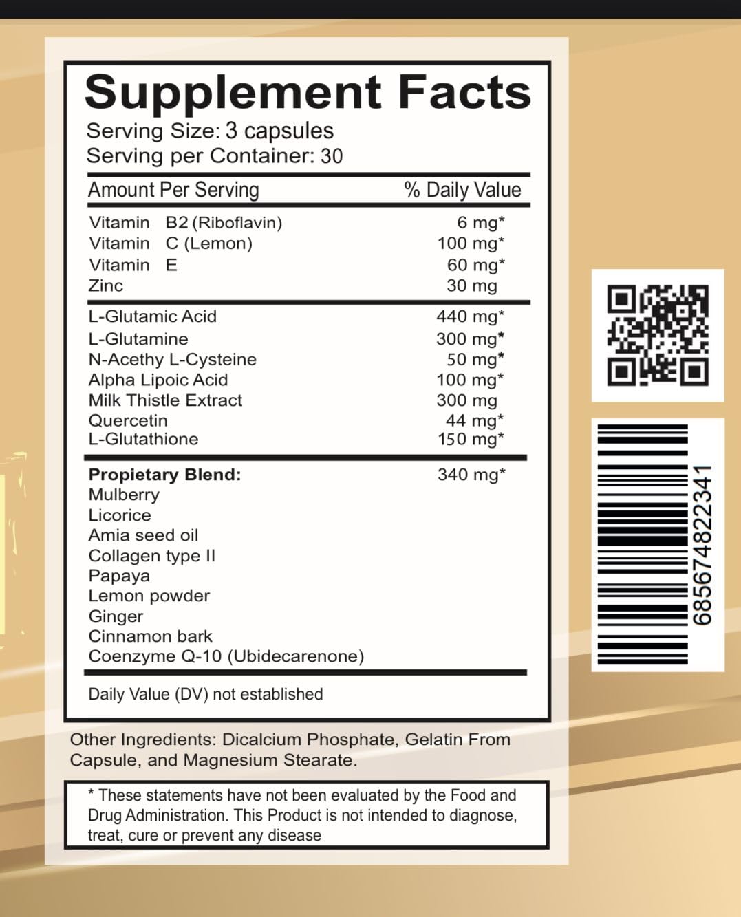 VITAMISAN Milk Thistle Supplement bottle side view