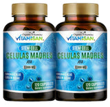 VITAMISAN Spirulina Capsules front view with two bottles