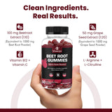 VITAMIZED Beet Root Gummies in a bowl with fresh beetroot