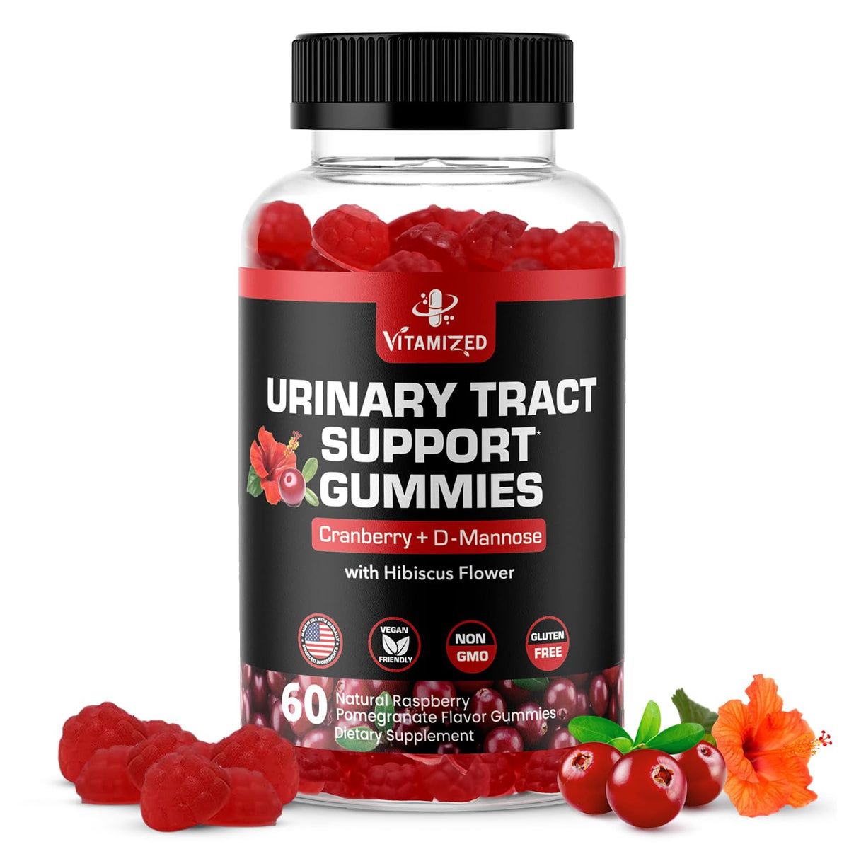 VITAMIZED Cranberry Gummies front view packaging
