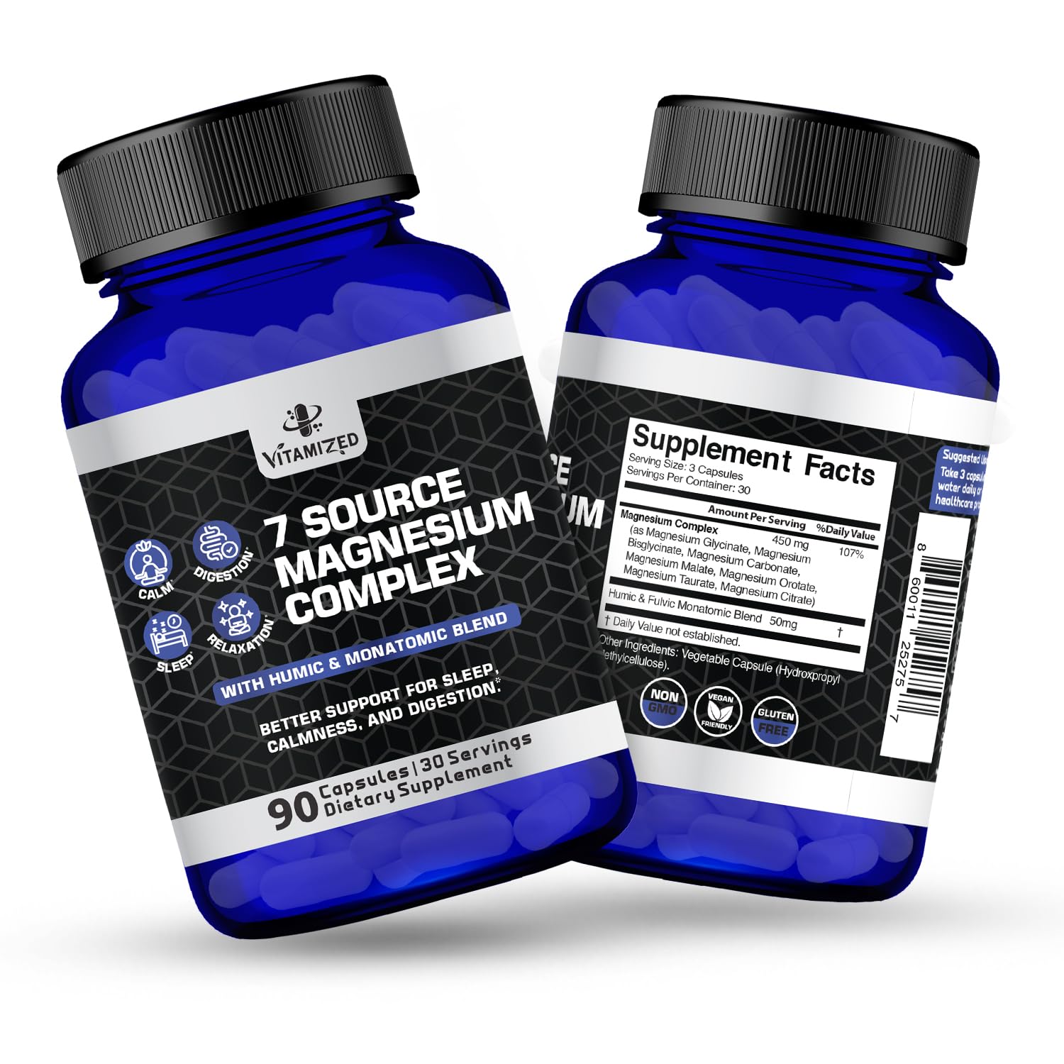 VITAMIZED Magnesium Glycinate Capsules 450mg lifestyle scene