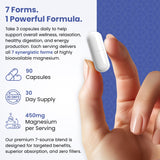 VITAMIZED Magnesium Glycinate Capsules 450mg on a wooden table