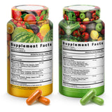 VITAMIZED supplement bottle with fruits and vegetables