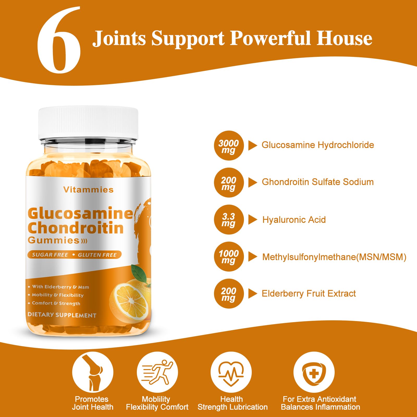 Vitammies Glucosamine Chondroitin Gummies packaging side view