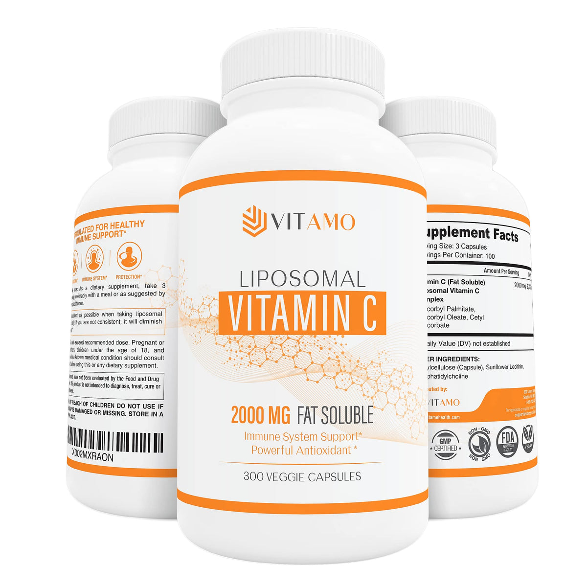 Vitamo Liposomal Vitamin C 2000mg supplement front view