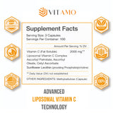 Vitamo Liposomal Vitamin C 2000mg supplement side view