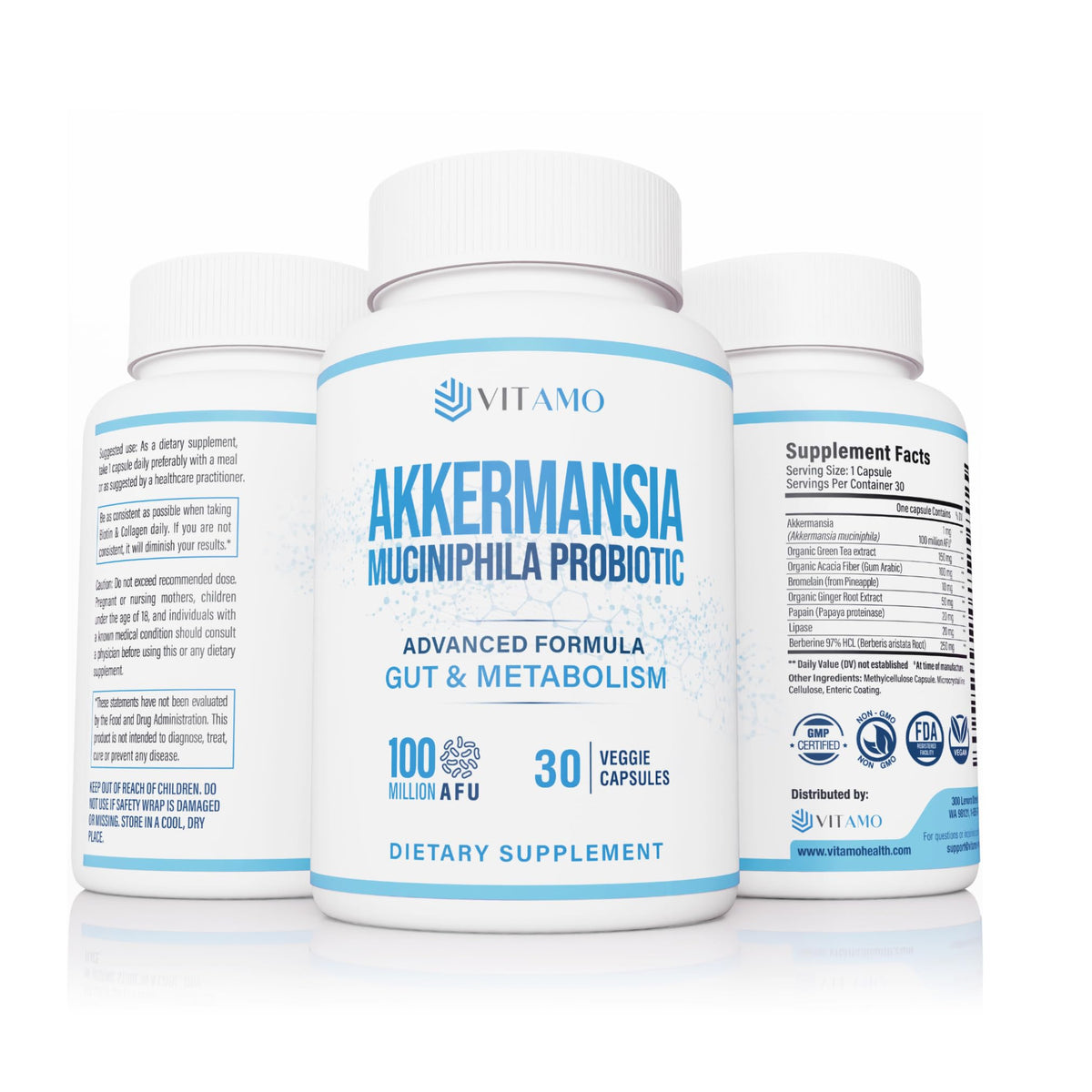 Vitamo Probiotic Supplement front view with packaging