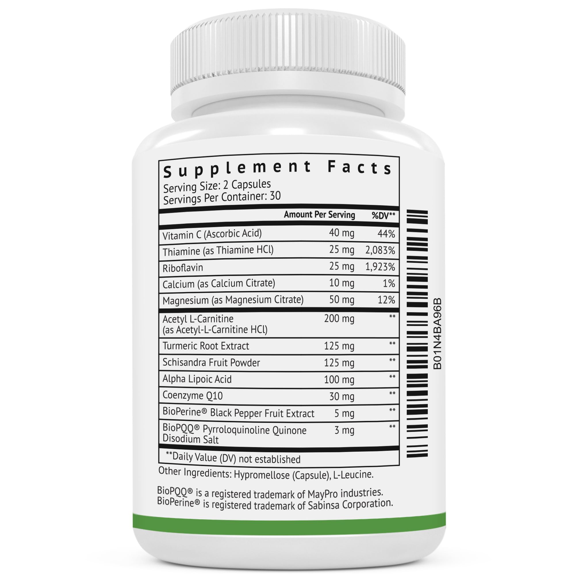 VitaMonk Acetyl-L-Carnitine 200mg capsules in hand