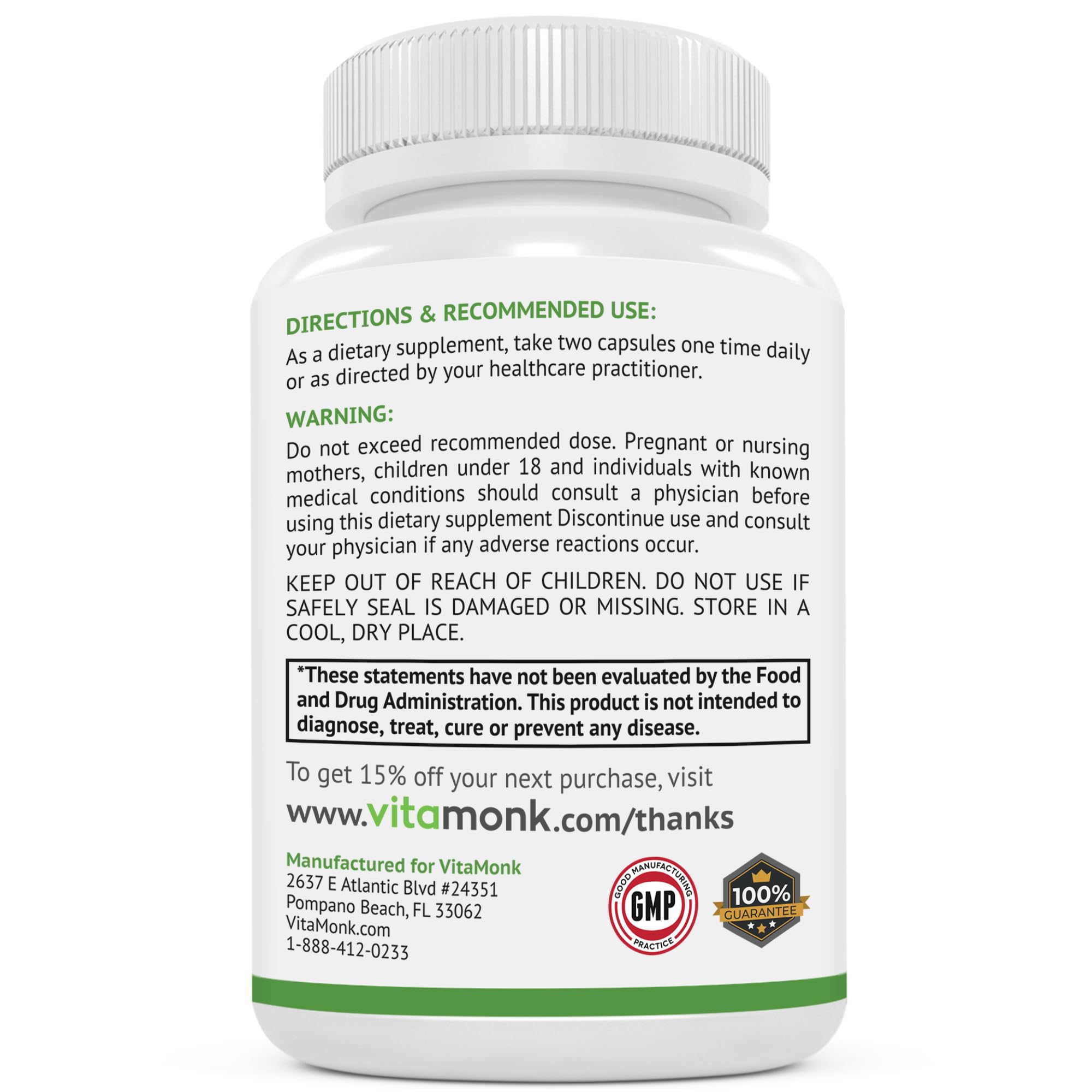VitaMonk Acetyl-L-Carnitine supplement with lifestyle setting
