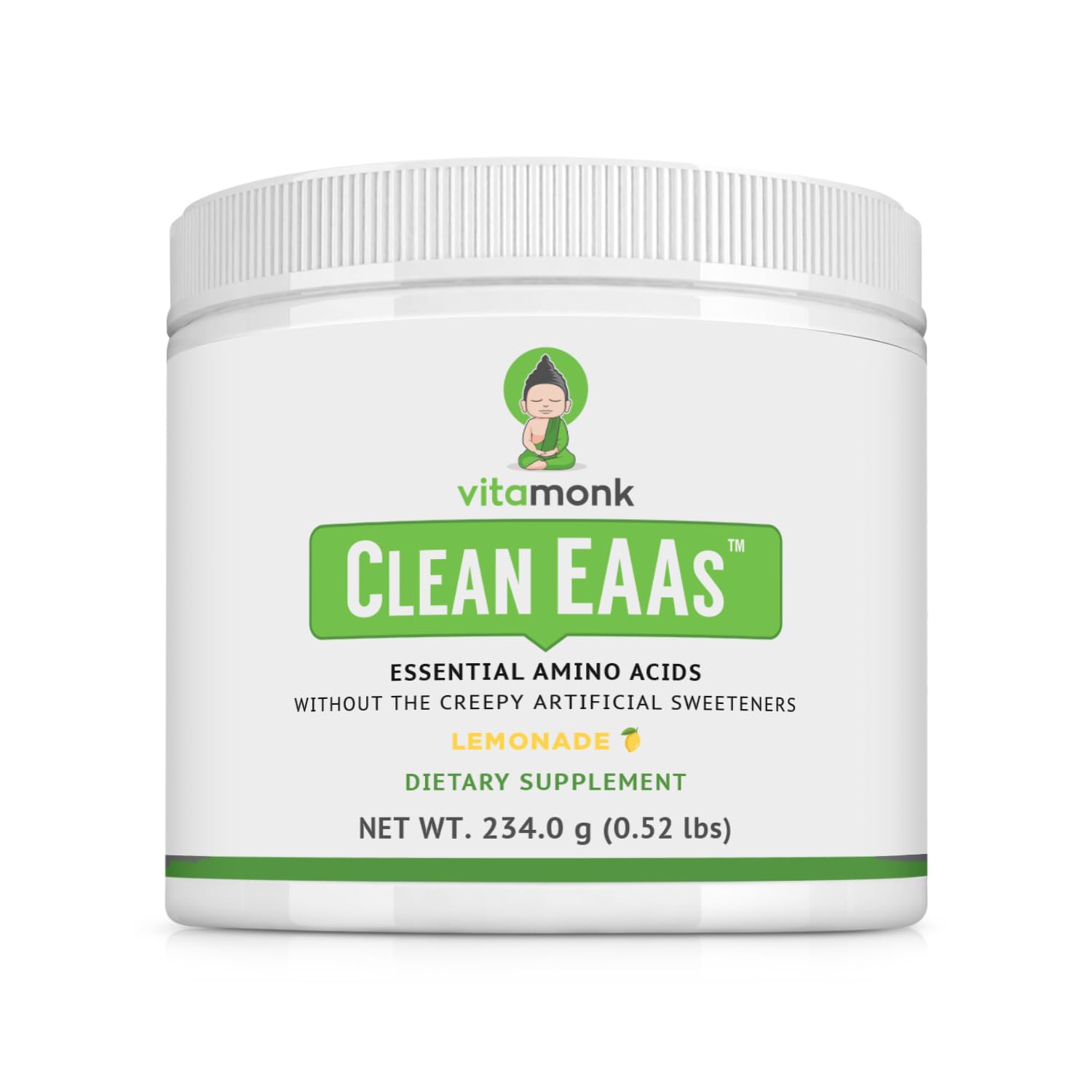 VitaMonk Clean EAAs Amino Acid Powder 290g front view