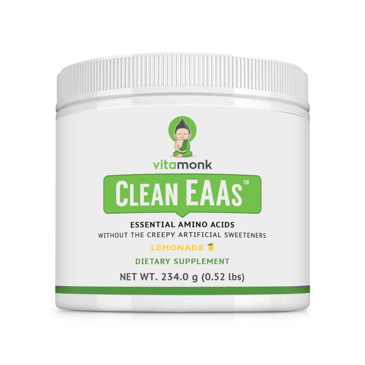 VitaMonk Clean EAAs Amino Acid Powder 290g front view