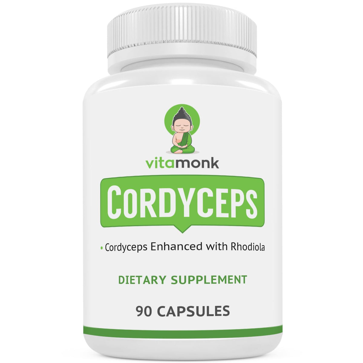 VitaMonk Cordyceps Capsules 60 Count front view