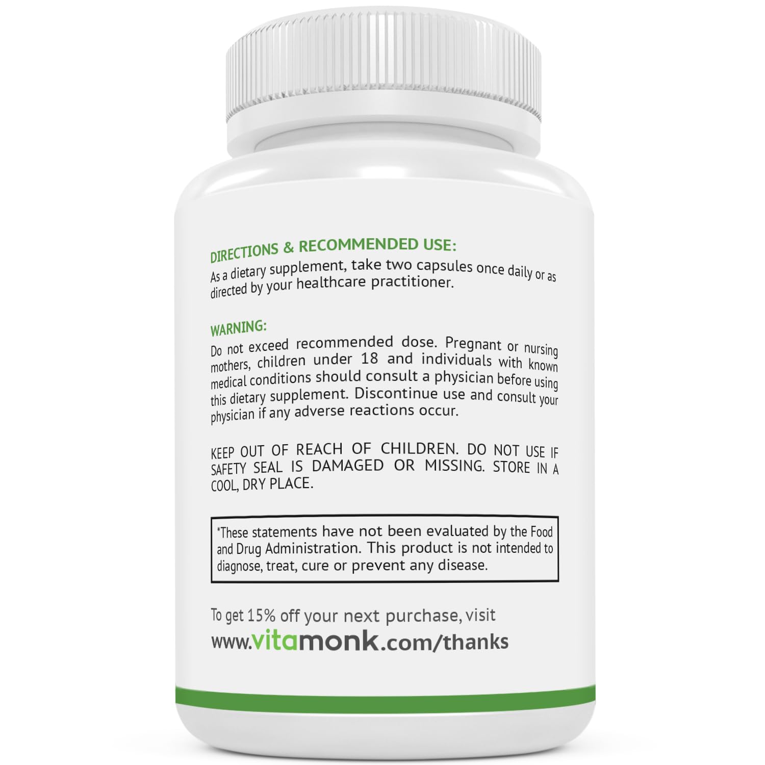 VitaMonk CortiTrax Adrenal Extracts Supplement bottle