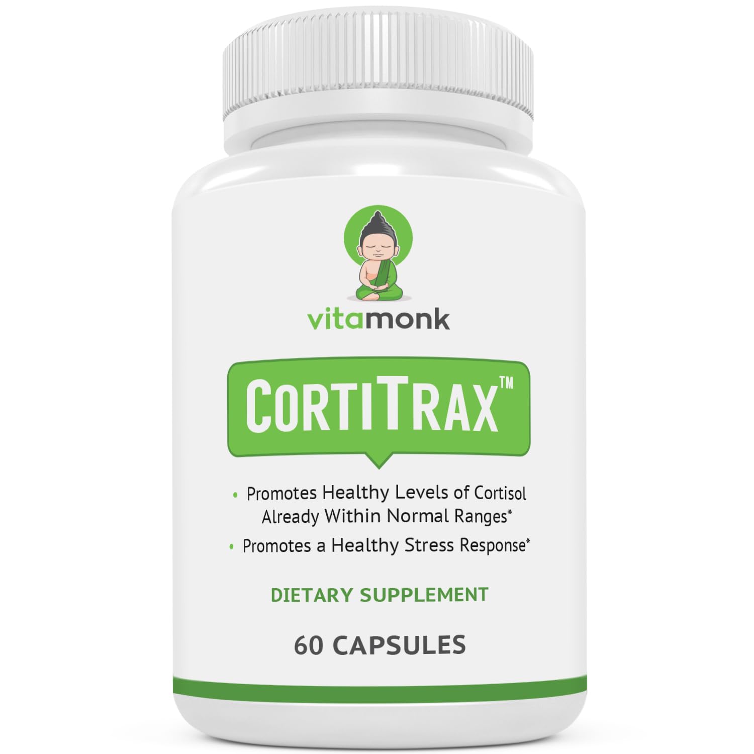 VitaMonk CortiTrax Adrenal Extracts Supplement front view