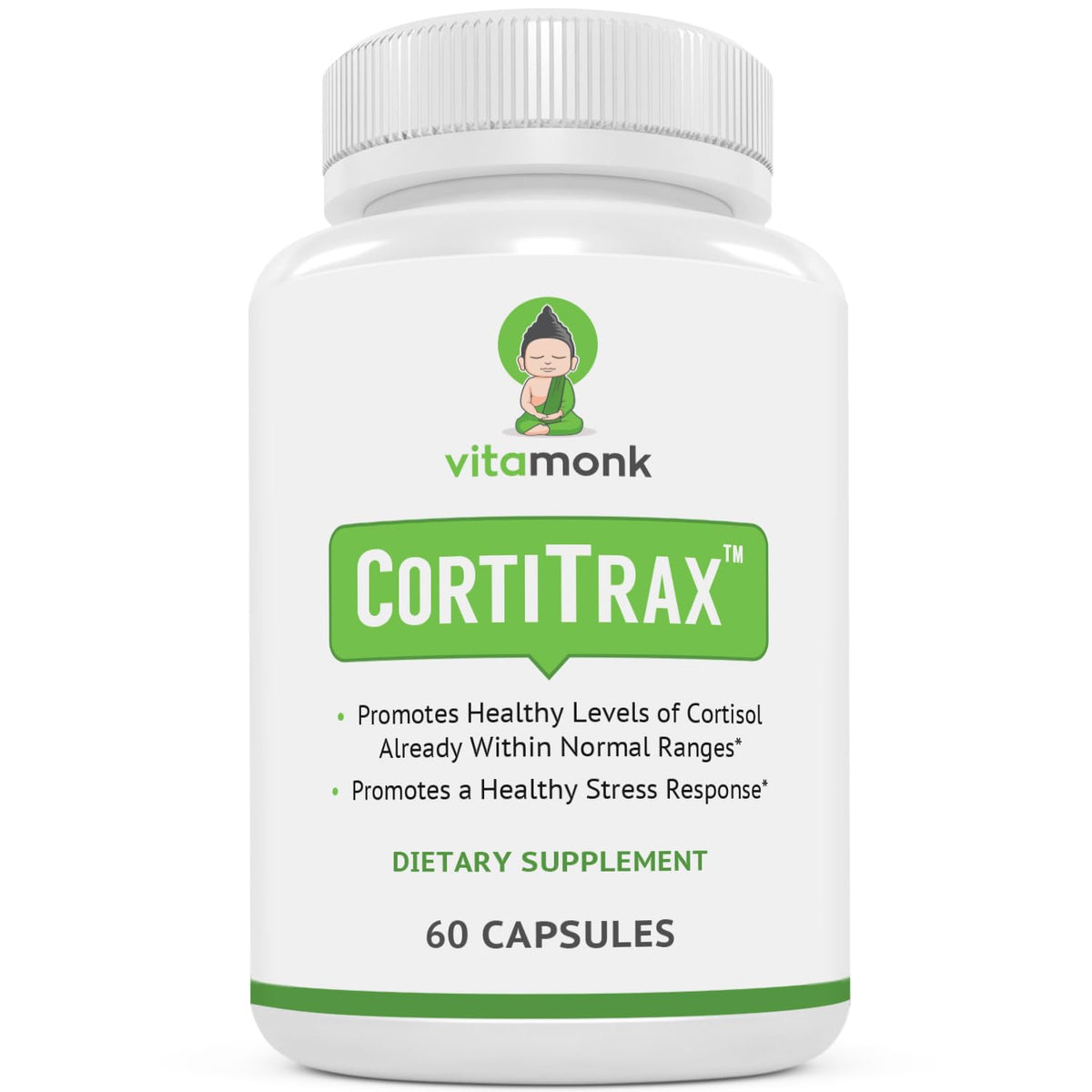 VitaMonk CortiTrax Adrenal Extracts Supplement front view