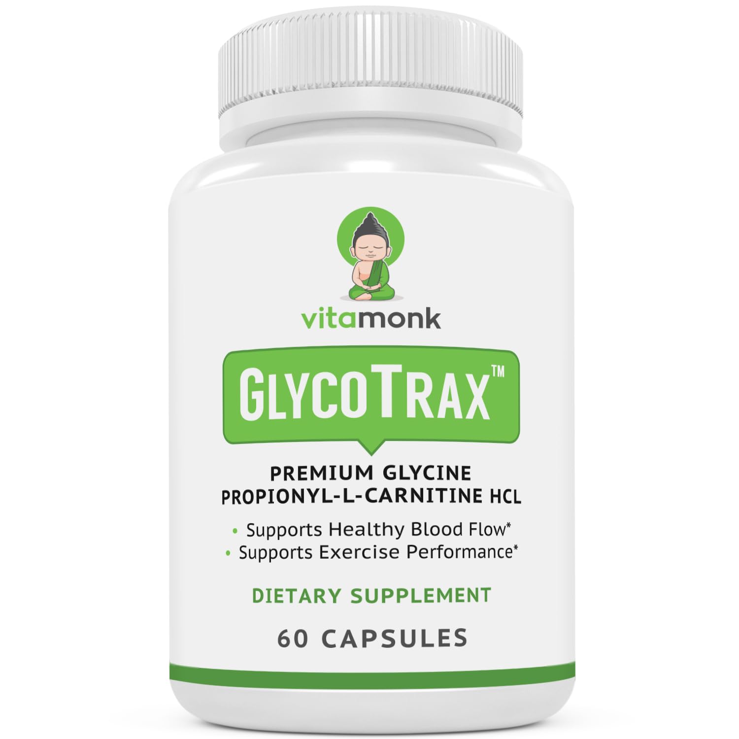 VitaMonk Glycotrax 1000mg 60 Capsules front view