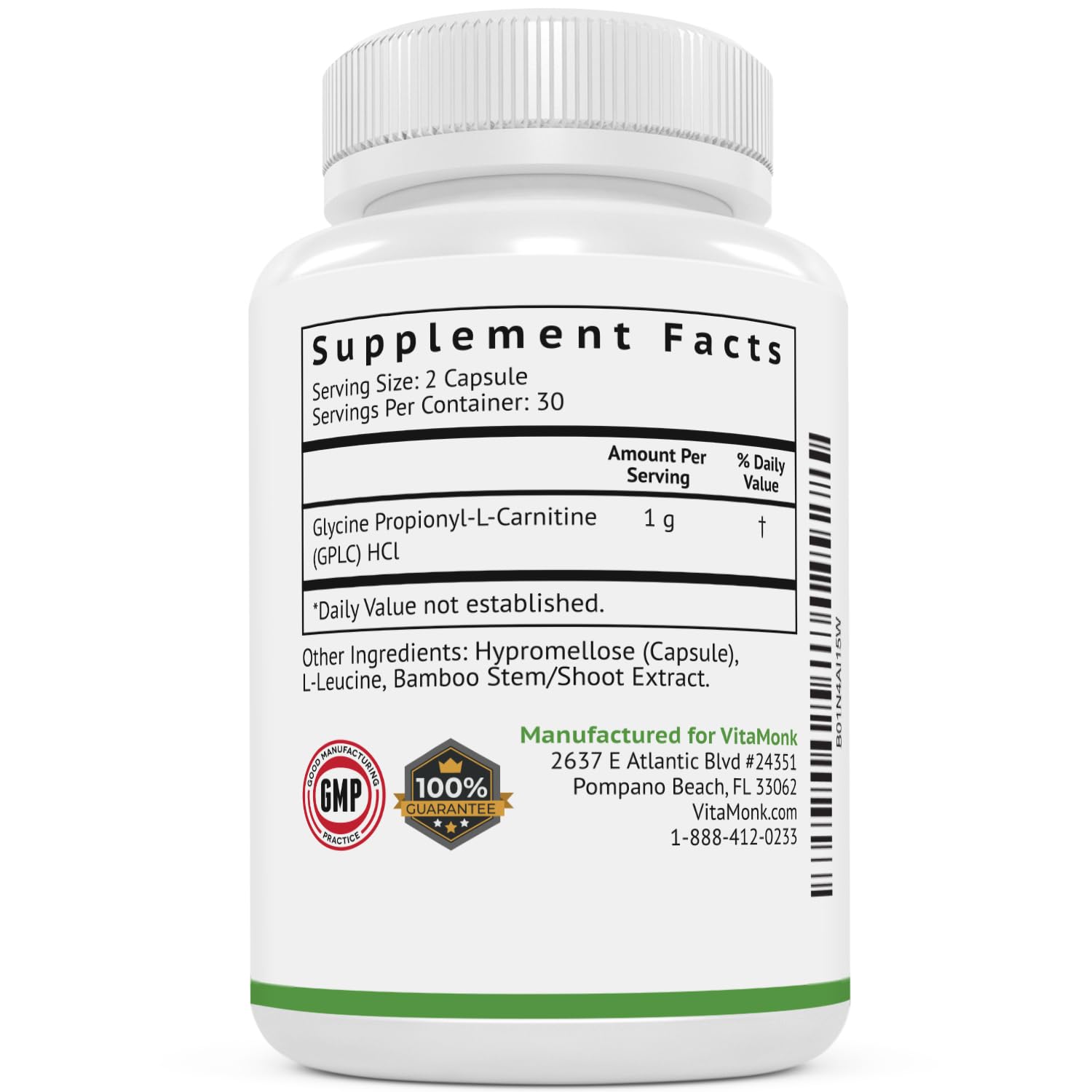 VitaMonk Glycotrax 1000mg bottle with natural background