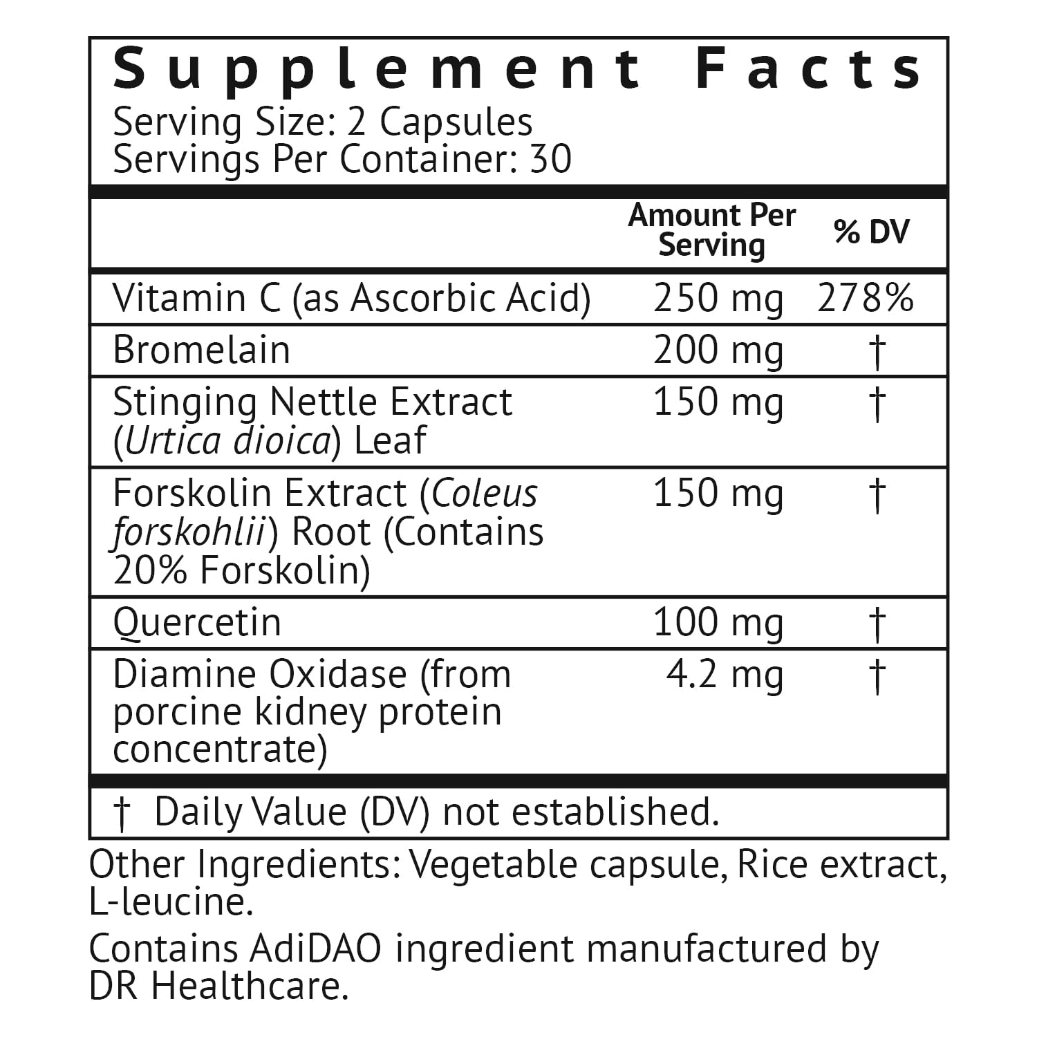 VitaMonk HistaResist Multi-Enzyme Supplement side view