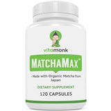VitaMonk Matcha Green Tea Capsules bottle front view