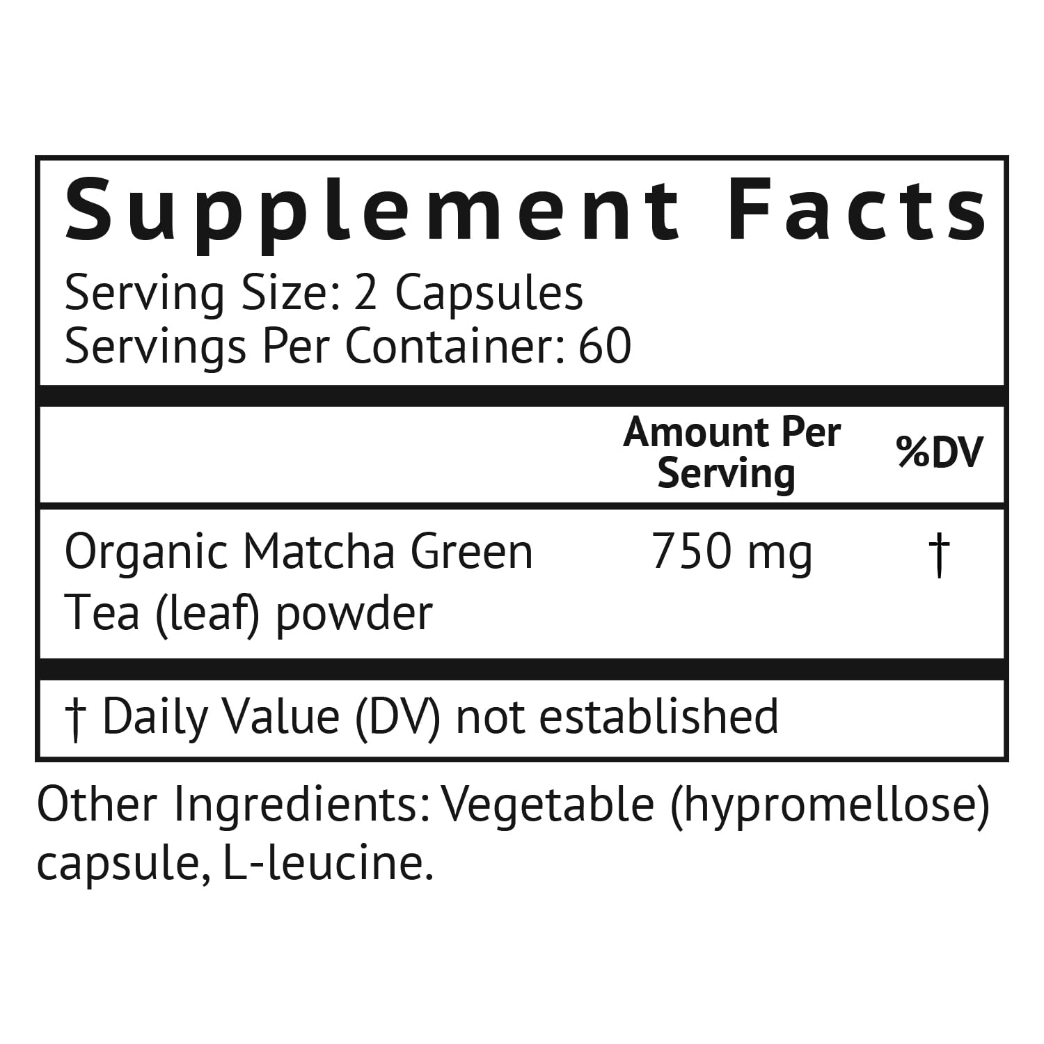 VitaMonk Matcha Green Tea Capsules side view